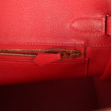 Pre-owned Hermes Birkin 30 Rouge Casaque Clemence Gold Hardware - Thumbnail View 9
