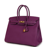 Pre-owned Hermes Birkin 35 Anemone Epsom Gold Hardware - Thumbnail View 5