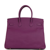 Pre-owned Hermes Birkin 35 Anemone Epsom Gold Hardware - Thumbnail View 4