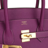 Pre-owned Hermes Birkin 35 Anemone Epsom Gold Hardware - Thumbnail View 7