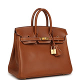 Pre-owned Hermes Birkin 25 Fauve Barenia Gold Hardware - Thumbnail View 2