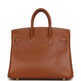 Pre-owned Hermes Birkin 25 Fauve Barenia Gold Hardware - Thumbnail View 4