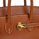 Pre-owned Hermes Birkin 25 Fauve Barenia Gold Hardware - Thumbnail View 7