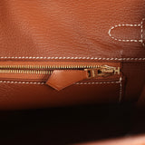 Pre-owned Hermes Birkin 25 Fauve Barenia Gold Hardware - Thumbnail View 9