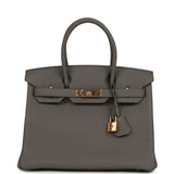 Hermes Birkin 30 Etain Togo Rose Gold Hardware - Thumbnail View 1