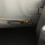 Pre-owned Hermes Birkin 25 Gris Meyer Ostrich Gold Hardware - Thumbnail View 9