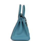 Hermes Birkin 25 Blue Jean Swift Palladium Hardware