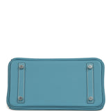 Hermes Birkin 25 Blue Jean Swift Palladium Hardware