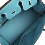 Hermes Birkin 25 Blue Jean Swift Palladium Hardware