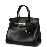 Hermes Birkin 30 Black Box Gold Hardware - Thumbnail View 5