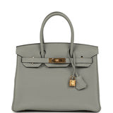 Hermes Birkin 30 Gris Mouette Togo Gold Hardware - Thumbnail View 1
