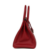 Pre-owned Hermes Birkin 35 Rouge Grenat Epsom Palladium Hardware - Thumbnail View 3