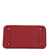 Pre-owned Hermes Birkin 35 Rouge Grenat Epsom Palladium Hardware - Thumbnail View 6