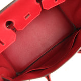 Pre-owned Hermes Birkin 35 Rouge Grenat Epsom Palladium Hardware - Thumbnail View 8