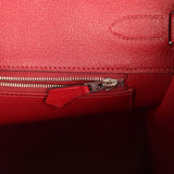 Pre-owned Hermes Birkin 35 Rouge Grenat Epsom Palladium Hardware - Thumbnail View 9