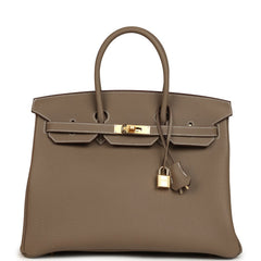 Hermes Birkin 35 Etoupe Togo Gold Hardware
