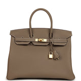 Hermes Birkin 35 Etoupe Togo Gold Hardware - Thumbnail View 1