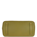 Vintage Hermes Shoulder Birkin 42 JPG Chartreuse Clemence Gold Hardware