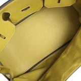 Vintage Hermes Shoulder Birkin 42 JPG Chartreuse Clemence Gold Hardware