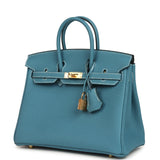 Hermes Birkin 25 Blue Jean Togo Gold Hardware - Thumbnail View 5