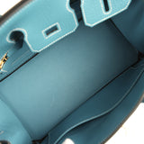 Hermes Birkin 25 Blue Jean Togo Gold Hardware - Thumbnail View 8