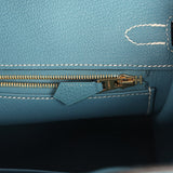 Hermes Birkin 25 Blue Jean Togo Gold Hardware - Thumbnail View 9