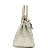 Hermes Birkin 25 Gris Perle Ostrich Gold Hardware - Thumbnail View 3