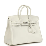 Hermes Birkin 25 New White Swift Palladium Hardware - Thumbnail View 2