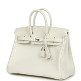 Hermes Birkin 25 New White Swift Palladium Hardware - Thumbnail View 5