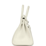 Hermes Birkin 25 New White Swift Palladium Hardware - Thumbnail View 3