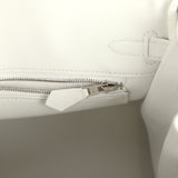 Hermes Birkin 25 New White Swift Palladium Hardware - Thumbnail View 9