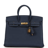 Hermes Birkin 25 Bleu Navy Togo Gold Hardware - Thumbnail View 1