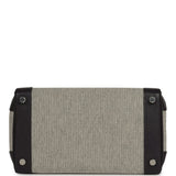 Pre-owned Hermes Birkin 25 Ecru-Black Toile H, Prunoir Swift Palladium Hardware - Thumbnail View 6