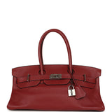Vintage Hermes Shoulder Birkin 42 JPG Rouge H Clemence Palladium Hardware - Thumbnail View 1