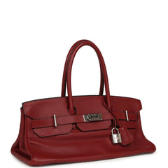 Vintage Hermes Shoulder Birkin 42 JPG Rouge H Clemence Palladium Hardware