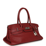 Vintage Hermes Shoulder Birkin 42 JPG Rouge H Clemence Palladium Hardware - Thumbnail View 2
