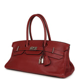 Vintage Hermes Shoulder Birkin 42 JPG Rouge H Clemence Palladium Hardware - Thumbnail View 5