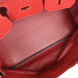 Vintage Hermes Shoulder Birkin 42 JPG Rouge H Clemence Palladium Hardware - Thumbnail View 8
