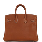 Hermes Birkin 25 Fauve Barenia Faubourg Palladium Hardware - Thumbnail View 4