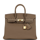 Hermes Birkin 25 Etoupe Togo Gold Hardware - Thumbnail View 1