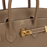 Hermes Birkin 25 Etoupe Togo Gold Hardware - Thumbnail View 7