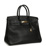Vintage Hermes Birkin 35 Black Ardennes Gold Hardware - Thumbnail View 2