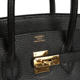 Vintage Hermes Birkin 35 Black Ardennes Gold Hardware - Thumbnail View 7