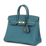 Hermes Birkin 25 Blue Jean Togo Gold Hardware - Thumbnail View 5