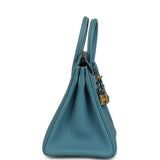 Hermes Birkin 25 Blue Jean Togo Gold Hardware - Thumbnail View 3
