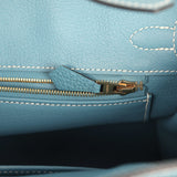 Hermes Birkin 25 Blue Jean Togo Gold Hardware - Thumbnail View 9