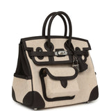 Hermes Birkin Cargo 25 Ecru-Beige Toile H Canvas and Bai Brun Swift Palladium Hardware - Thumbnail View 2