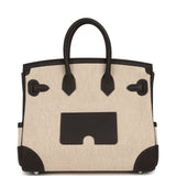 Hermes Birkin Cargo 25 Ecru-Beige Toile H Canvas and Bai Brun Swift Palladium Hardware - Thumbnail View 4