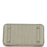 Pre-owned Hermes Special Order (HSS) Birkin 25 Gris Perle Matte Verso Alligator Brushed Palladium Hardware - Thumbnail View 6