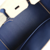 Pre-owned Hermes Special Order (HSS) Birkin 25 Gris Perle Matte Verso Alligator Brushed Palladium Hardware - Thumbnail View 8
